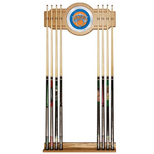 NBA6000-NY - New York Knicks NBA Billiard Cue Rack with Mirror