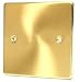 Kitchen & Housewares : SATIN BRASS 1 GANG BLANK PLATE C401BBW