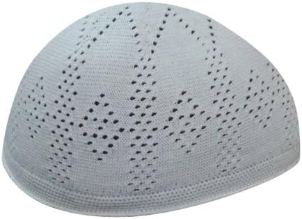 Open-knit Diamond Design Thin White 1-size Turkish Muslim Islamic Kufi Taqiya Takke Peci Skull Cap Kopiah