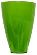 Colorful Art Glass Lime Green Vase with Square Base 10.5"H x 7"D