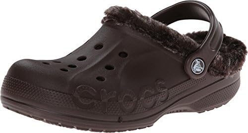 Crocs Unisex Baya Heathered Lined Clog Mahogany/Mahogany Clog/Mule Men's 7, Women's 9 Medium