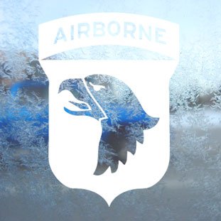 101st Airborne Screaming Eagles WWII White Decal White Sticker
