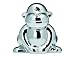 Present Time Bud Ceramic Silver Monkey Money Box