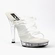 5 Inch Sexy Clear Shoes High Heel Mini Platform Strappy Shoes Sandal