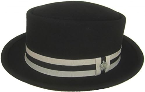 Christys Old Sport Wool Pork Pie Hat (Black, Small / Medium)