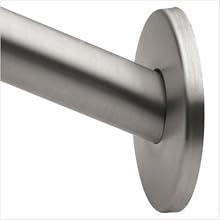 Moen DN2145BN Inspirations 5-Inch Low-Profile Curved Shower Rod, Brushed Nickel