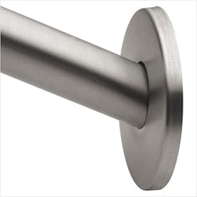  Moen DN2145BN Inspirations 5-foot Low-Profile Curved Shower Rod, Brushed Nickel