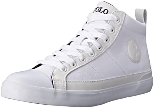 Polo Ralph Lauren Men's Clarke Fashion Sneaker, Pure White, 7.5 D US