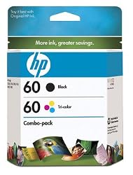 HP 60 Ink Cartridge in Retail Packaging, Combo Pack (CD947FN#140)