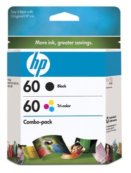 HP 60 Ink Cartridge in Retail Packaging, Combo Pack (CD947FN#140)