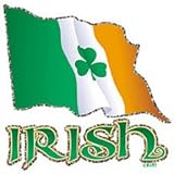 Youth Sweatshirt : Irish - Ireland Flag - Litho Glitter