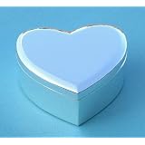 Small Silver Plated Heart Shaped Jewelry Box