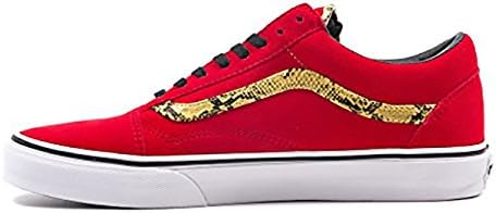 VANS Men's Old Skool Suede Snake Print Sneakers 42.5 Red Size 12