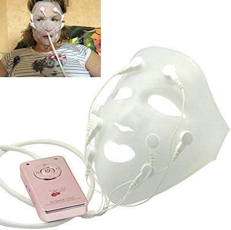 Showbellia Yingzi USB Charging Soft Sillicon Massage Mask Cover Original Relax Face Acupressure Massager Facial Anti-Aging Skin Care Tool Device Easy Use (White)