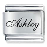 Name Ashley Italian Charms Bracelet Link