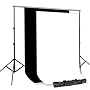 [5353] 9' X 15' Black & White Backdrops with Support System and Carry Bag--Steve Kaeser