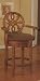 Antique Cherry Finish Wood SWIVEL BARSTOOL With Padded Seat