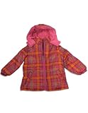 Pink Platinum - Toddler Girls Hooded Plaid Parka Jacket, Fucshia, Orange (Size 3T)
