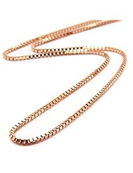 20" 0.8MM Box Chain in 14K Rose Gold