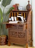 Review Southern Enterprises Inc.  / Hand Carved Drop-Front Desk- Pecan