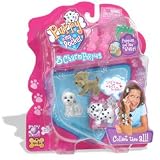 Puppy In My Pocket: Hair Clips and Ring - Sheepdog, Airedale and Dalmatian