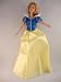 Blue and Yellow Princess Dress with a Very Long Skirt Made to Fit the Barbie Doll