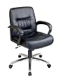 Executive Mid Back Leather Chair With Crome Base By Office Star Furniture With Free Shipping