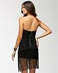 Strapless Fringe Cocktail Dress Product Image