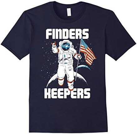 Men's Finders Keepers Moon Mission T-Shirt American Large Navy