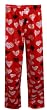 Sketchy Hearts Red Lounge Pants for men