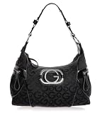 G by GUESS Nouveau Logo Top Zip Handbag, BLACK