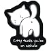 Kitty Thinks You're An Asshole Sticker