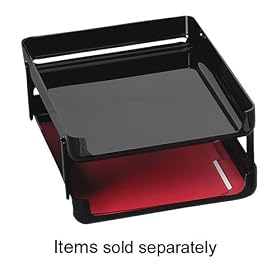 Rubbermaid Imàge Series Desk Tray Supports, Black, Set of 4 (15411)