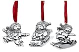 Gorham Snowmen Ornaments, Set of 3