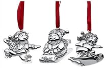 Gorham Snowmen Ornaments, Set of 3