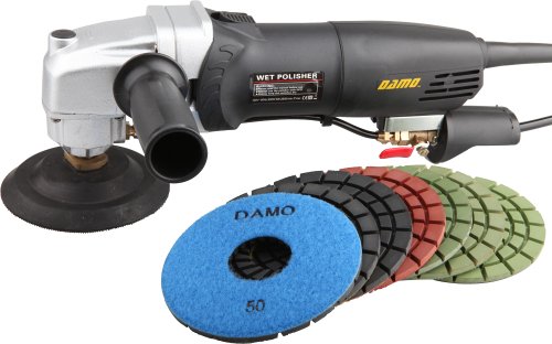 DAMO Stone Polisher/Concrete Polisher 5" Wet Polishing Kit for Concrete Floor/Countertop On Sale