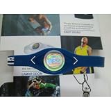 ＜POWER BALANCE シリコンブレスレット＞パワーバランスシリコンブレスレット　ブルー/ホワイト Sサイズ