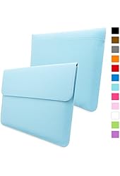 Macbook Air & Pro 13 Case, Snugg - Leather Sleeve Case with Lifetime Guarantee (Baby Blue) for Apple Macbook Air 13 and Macbook Pro 13 with Retina