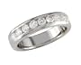 18k White Gold 3/4ctw Round Brilliant Diamond  Band (G, VS2)