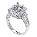 1.20ct 18K Semi Mount Fancy Engagement Ring in 950 Platinum