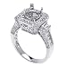 1.20ct 14K Semi Mount Fancy Engagement Ring in 14K White Gold