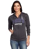 MLB Women's Colorado Rockies Real Flava Long Sleeve Full Zip Hoodie (Charcoal Heather, Small)