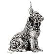 Dog Keychain Bulldog