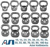 Ader Premier Kettlebell Set W/dvd & Rack- (5-100lb) 16pcs