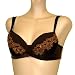  : Orlfa $72 Dark Brown Floral Detail Bra #0468 sz 34B 36B