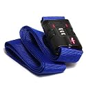 SAFE SKIES TSA 3-Dial Combination Luggage Strap NEON BLUE
