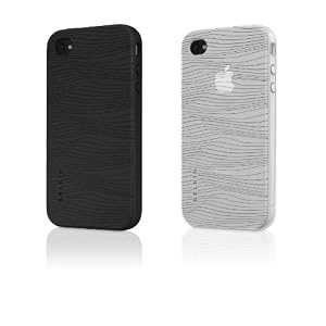 Belkin Grip Groove Silicone Sleeve for iPhone (Black/White Pearl)