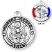Sterling Silver God Bless America United States Army Medal and 24-inch Chain