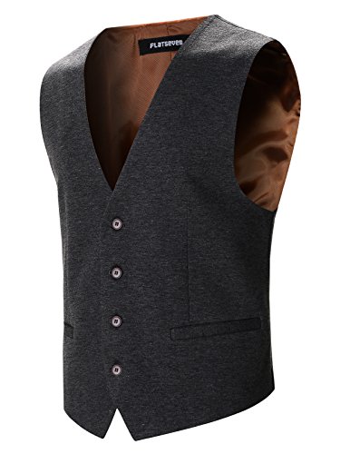 FLATSEVEN Mens Designer Stylish Casual Vest Premium