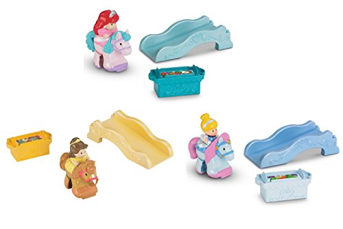 Fisher-Price Little People Disney Klip Klop Set of 3 - Ariel, Belle & Cinderella